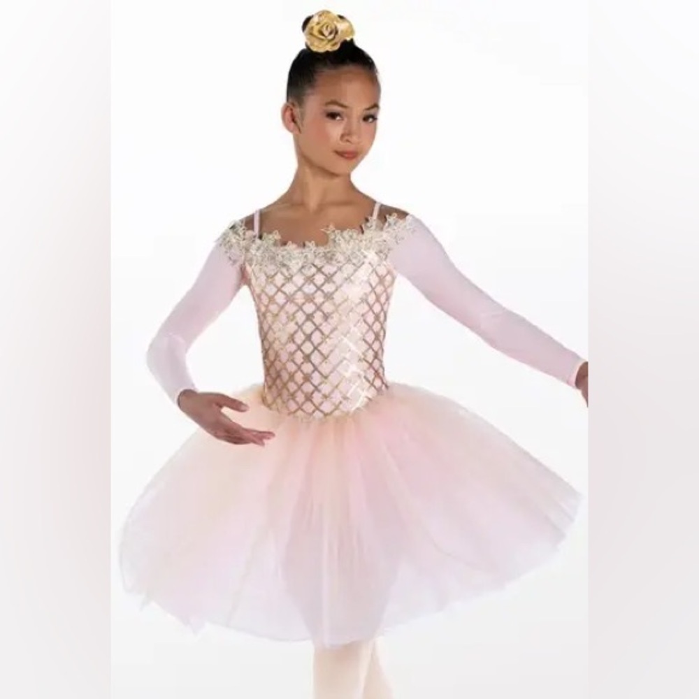 Weissman Long Sleeve Tulle Tutu Gayaneh Dance Dress SzSmallChild 6/6X